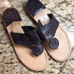 Jack Rogers Jack Flat Sandal Midnight purple/Black